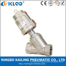 stainless steel angle type needle valve, SS304 actuator and body, KLJZF-1/2"SS, thread connection